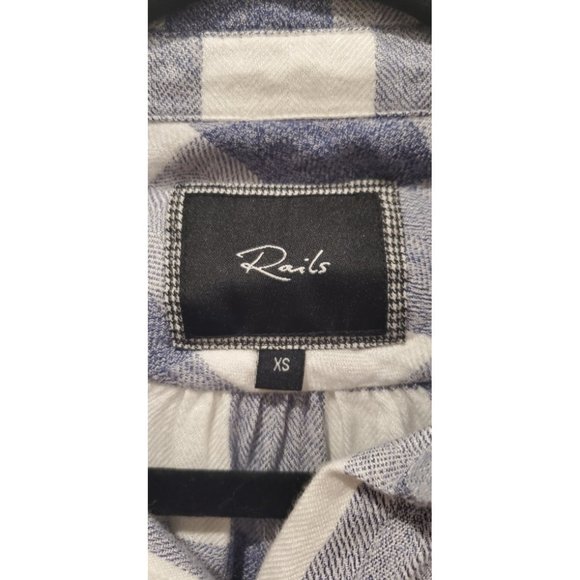 RAILS Button Down in Blue and White Shirt - Picture 3 of 5